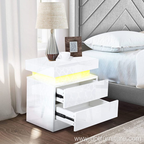 Bedside Table LED Light Nightstand